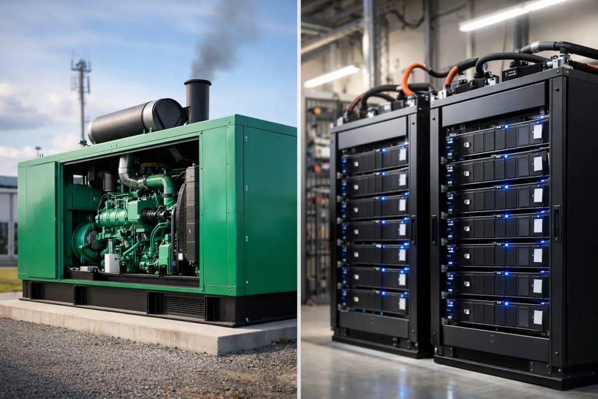 Diesel Generator vs Battery Backup for Business Power